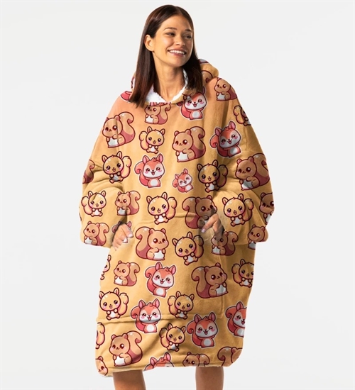 Huggie -  Cute Squirrels - Giant Blanket Hoodie